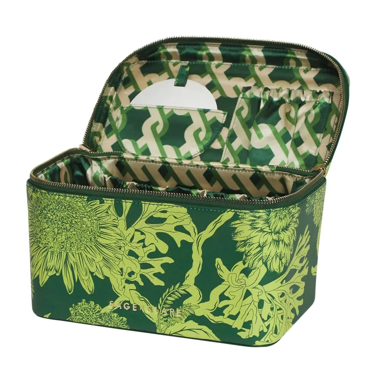 Delphine Large Vanity Case - Anise-Beauty & Well-Being-Sage & Clare-The Bay Room