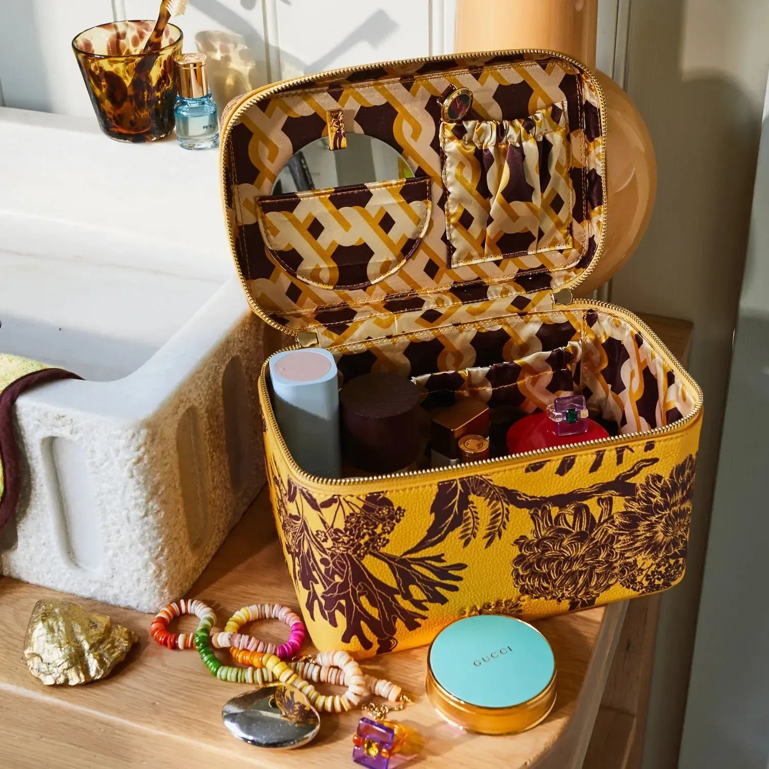 Delphine Large Vanity Case - Dune-Beauty & Well-Being-Sage & Clare-The Bay Room
