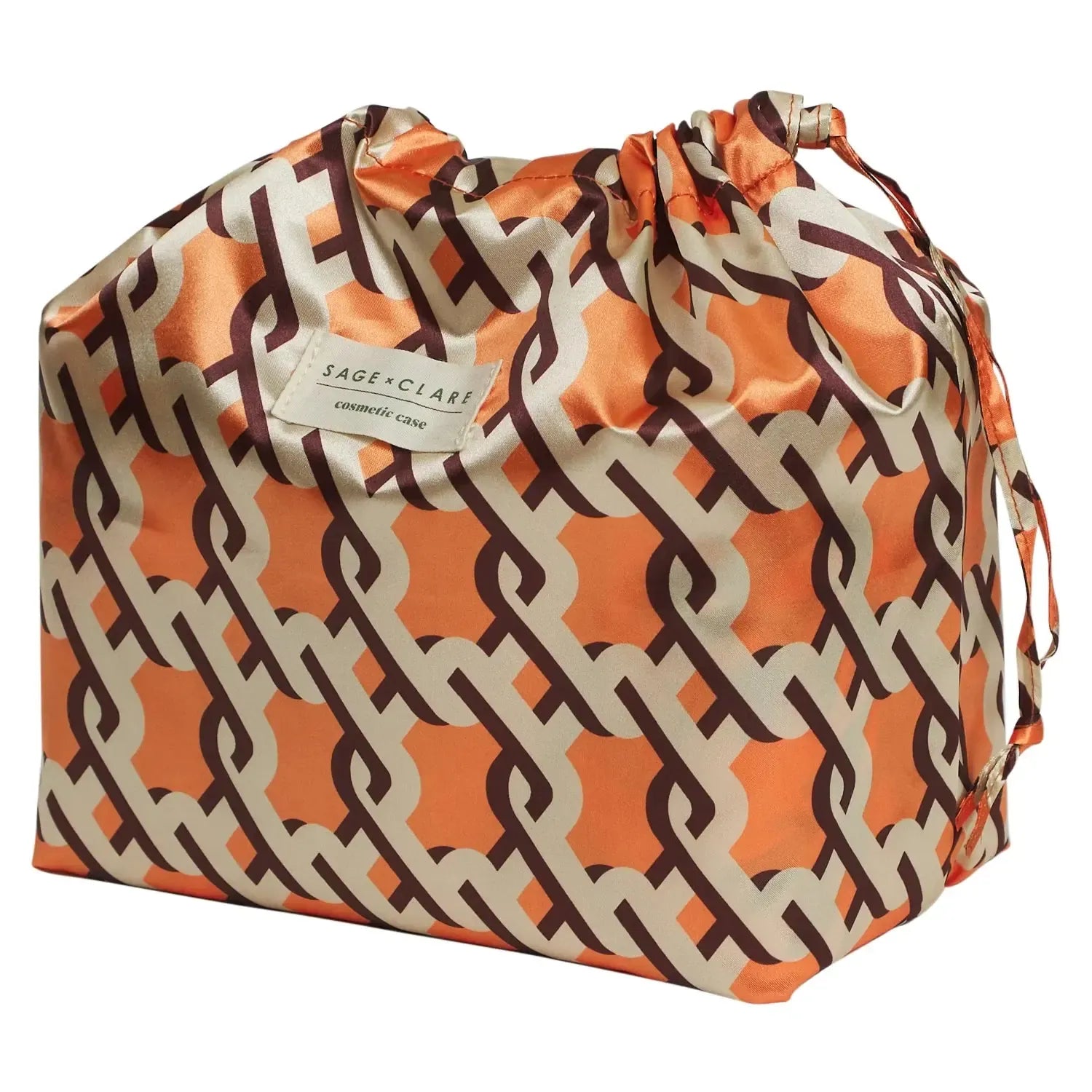Delphine Large Vanity Case - Vivid Coral-Beauty & Well-Being-Sage & Clare-The Bay Room