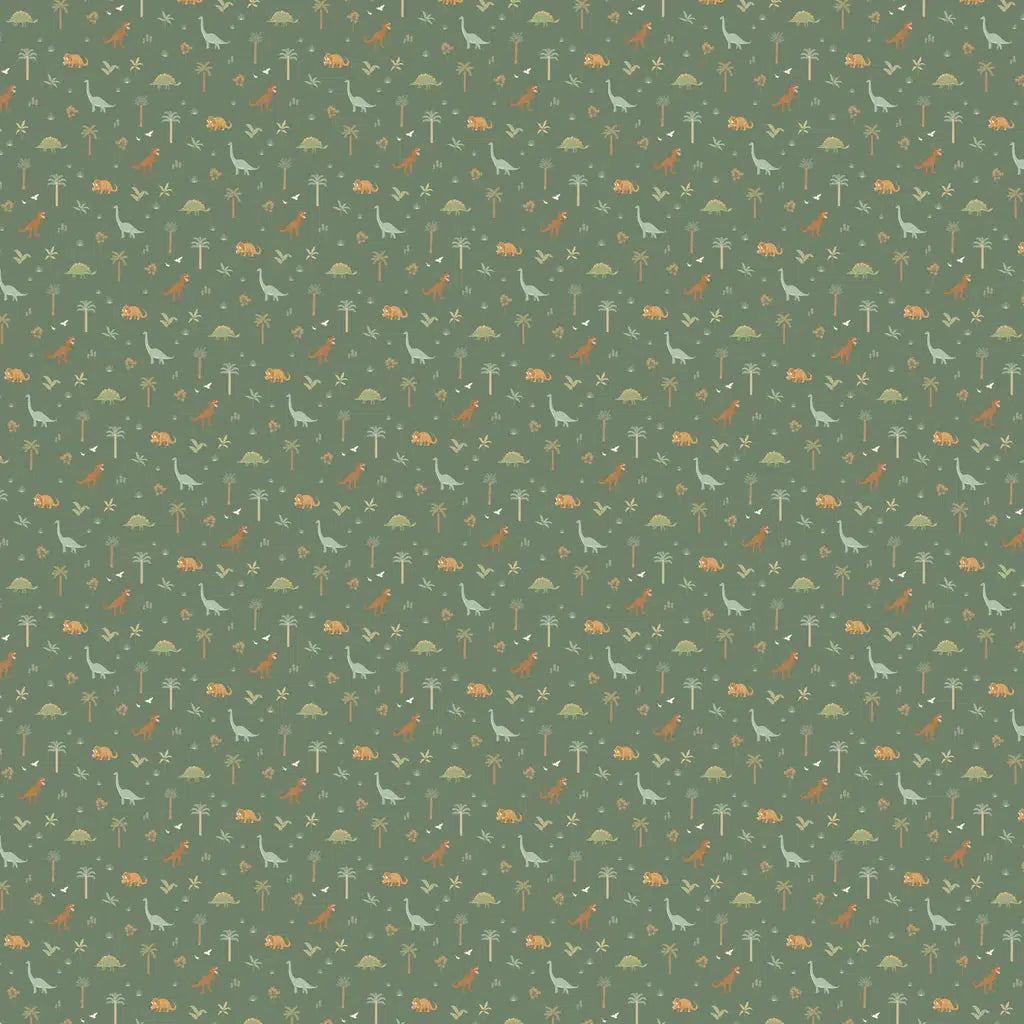 Dinos Organic Fitted Bassinet Sheet/Change Pad Cover-Nursery & Nurture-Fox & Fallow-The Bay Room
