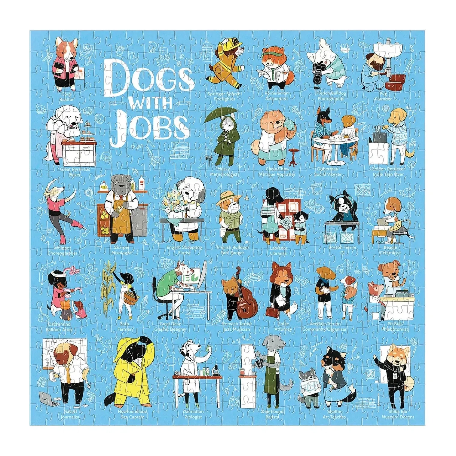 Dogs With Jobs Puzzle 500pc-Fun & Games-Galison-The Bay Room
