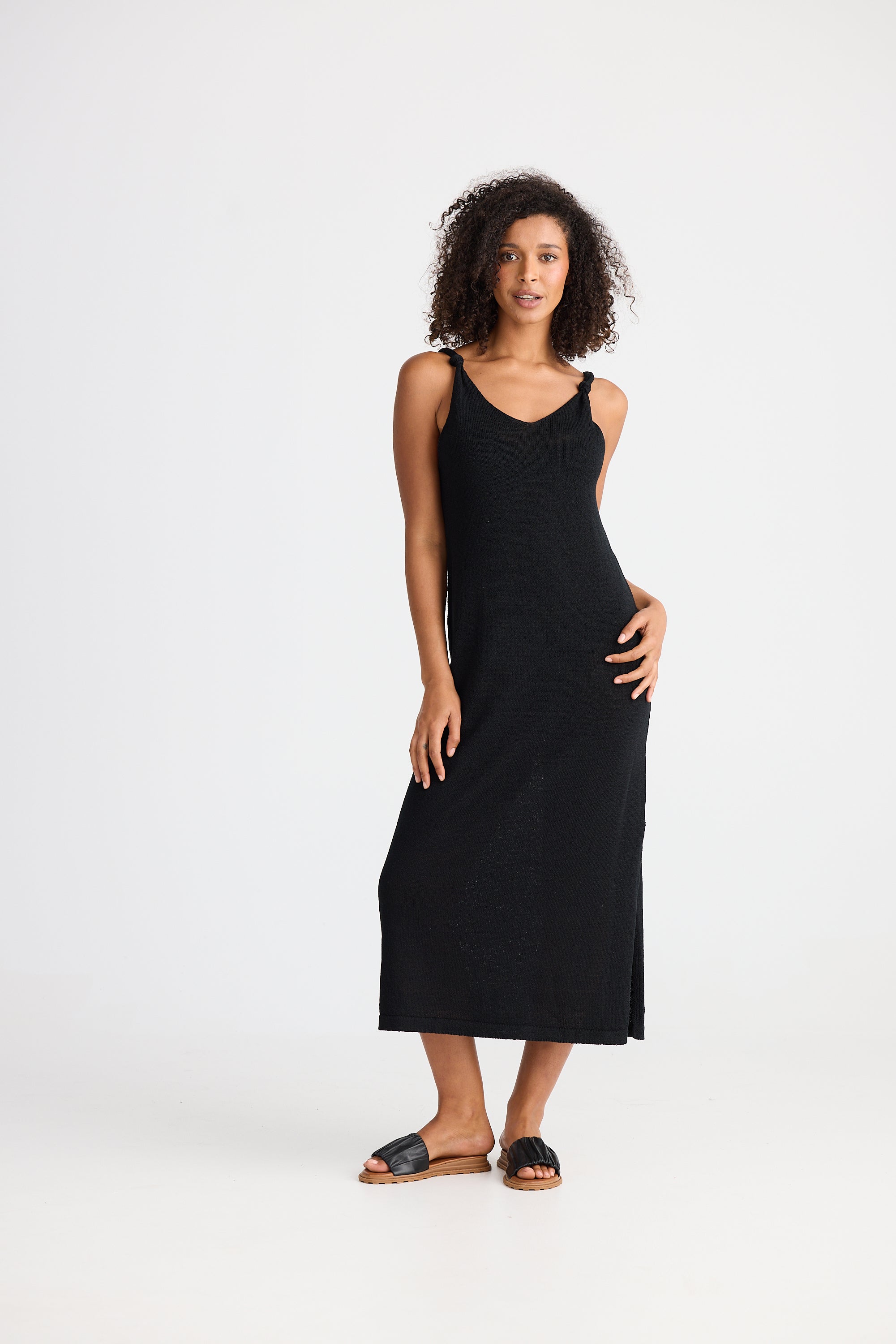 Dolcetto Knit Dress - Black-Dresses-The Shanty Corporation-The Bay Room