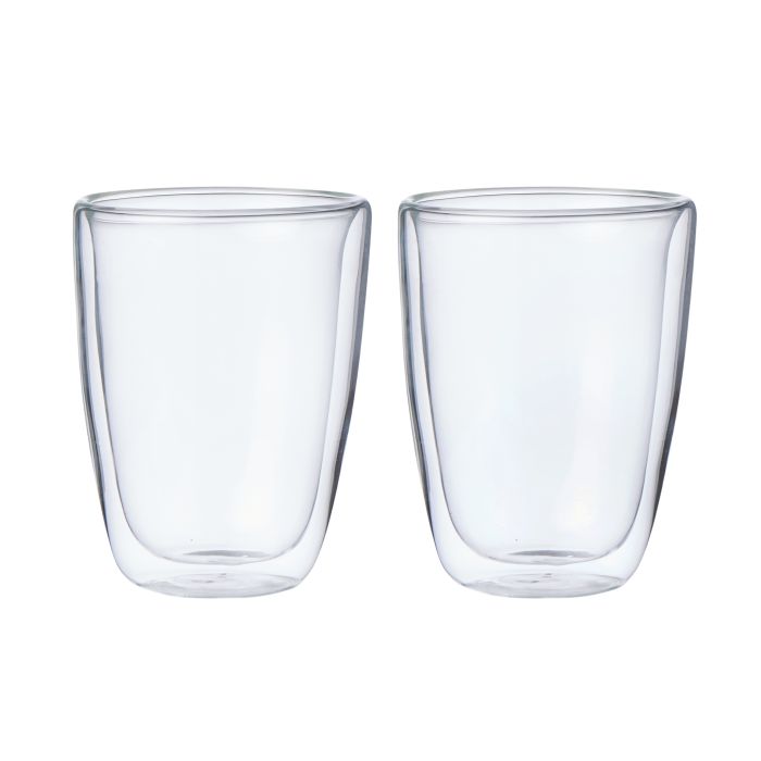 Double Wall Coffee & Tea Glass 350ml Set/2-Kitchenware-Leaf & Bean-The Bay Room