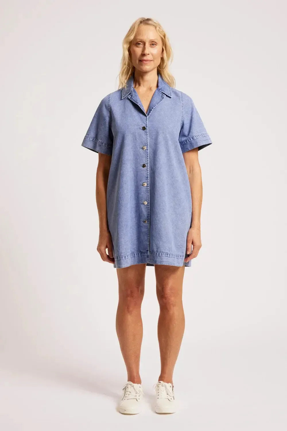 Dusk Denim Shirt Dress - Denim-Dresses-Eb & Ive-The Bay Room