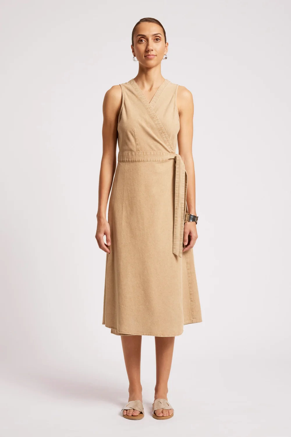 Dusk Denim Wrap Dress - Dune-Dresses-Eb & Ive-The Bay Room