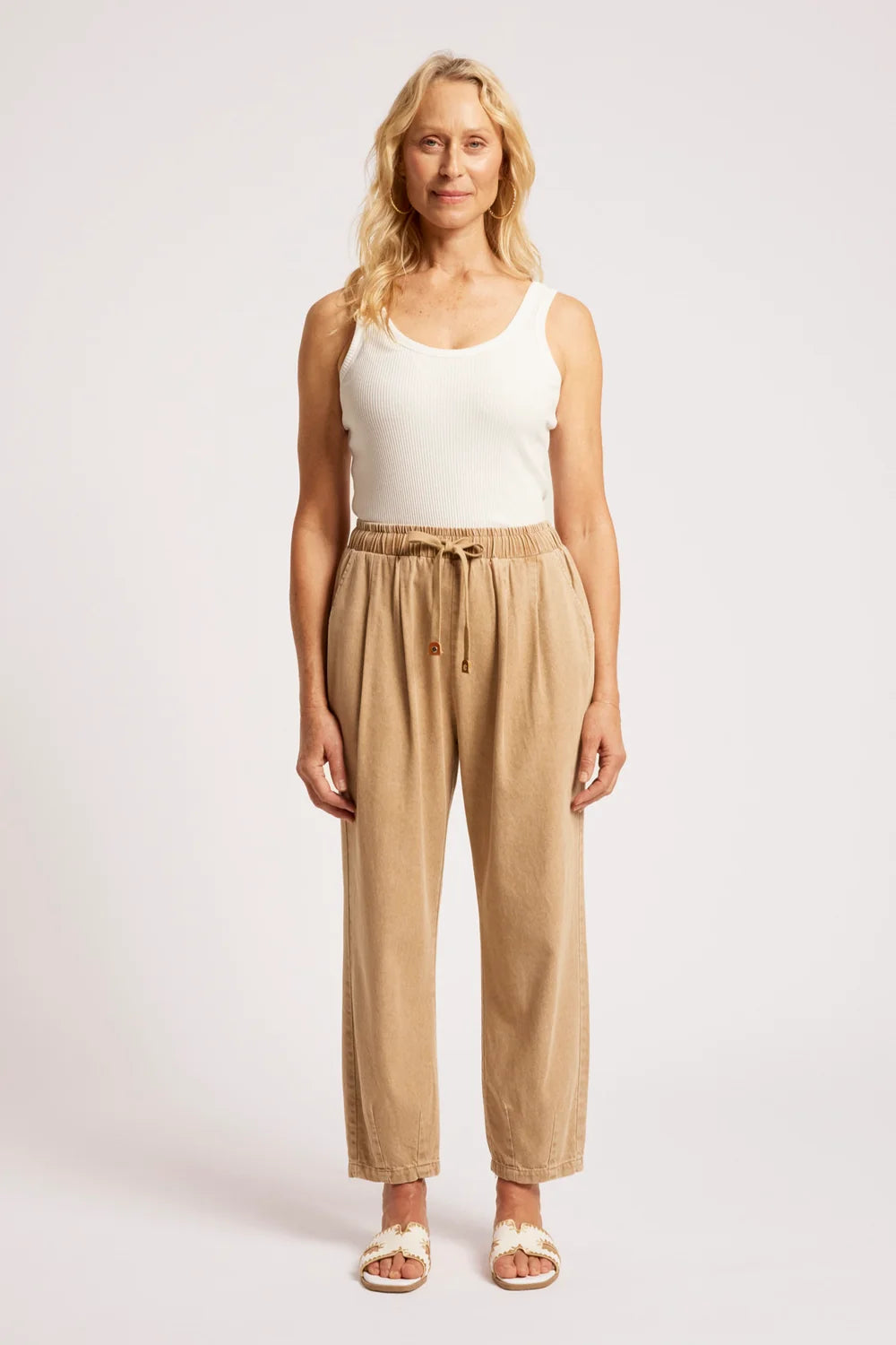 Dusk Jogger Denim Pant - Dune-Pants-Eb & Ive-The Bay Room