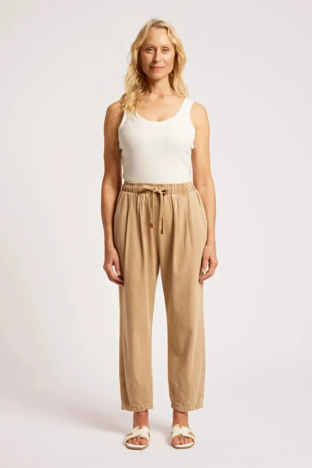 Dusk Jogger Denim Pant - Dune-Pants-Eb & Ive-The Bay Room
