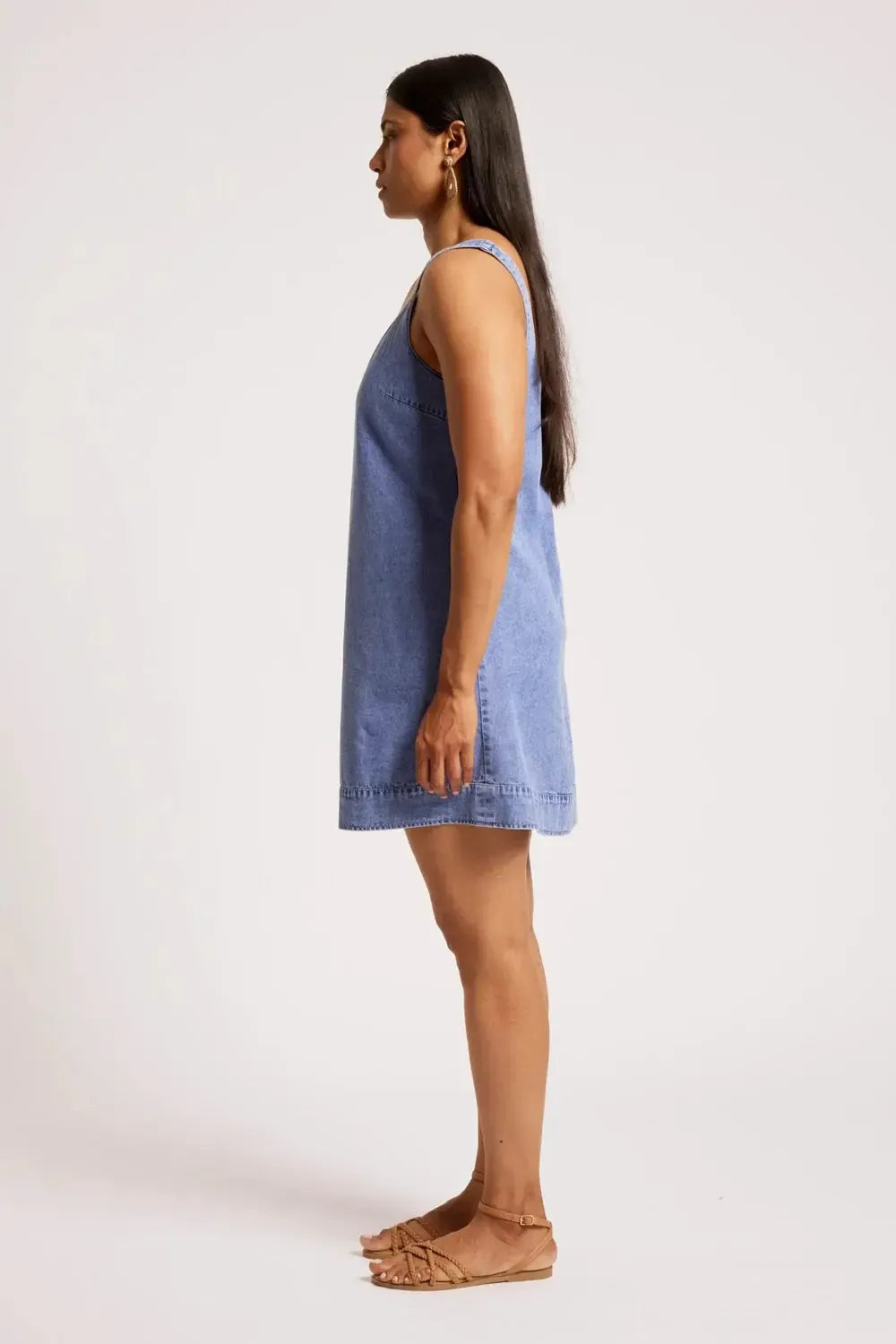 Dusk Tank Dress - Denim-Dresses-Eb & Ive-The Bay Room