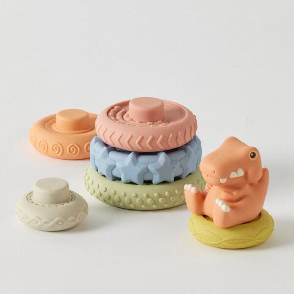 Eco-Friendly Dinosaur Stacker-Toys-Pilbeam Living-The Bay Room