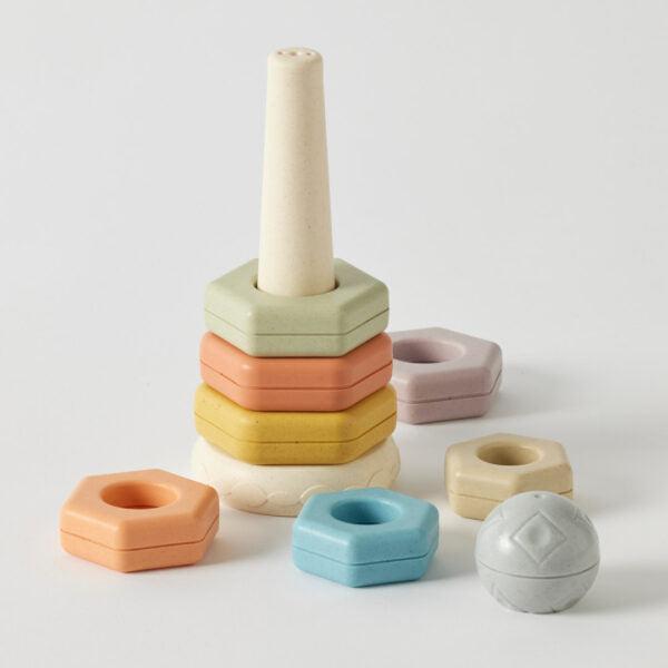 Eco-Friendly Hexagon Stacker-Toys-Pilbeam Living-The Bay Room