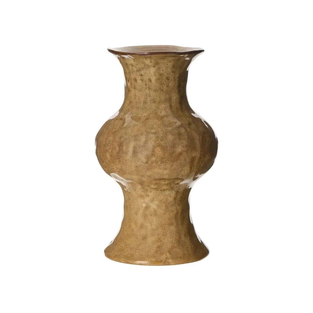 Elara Vase 16x16x28cm Reactive Light Brown-Pots, Planters & Vases-Amalfi-The Bay Room