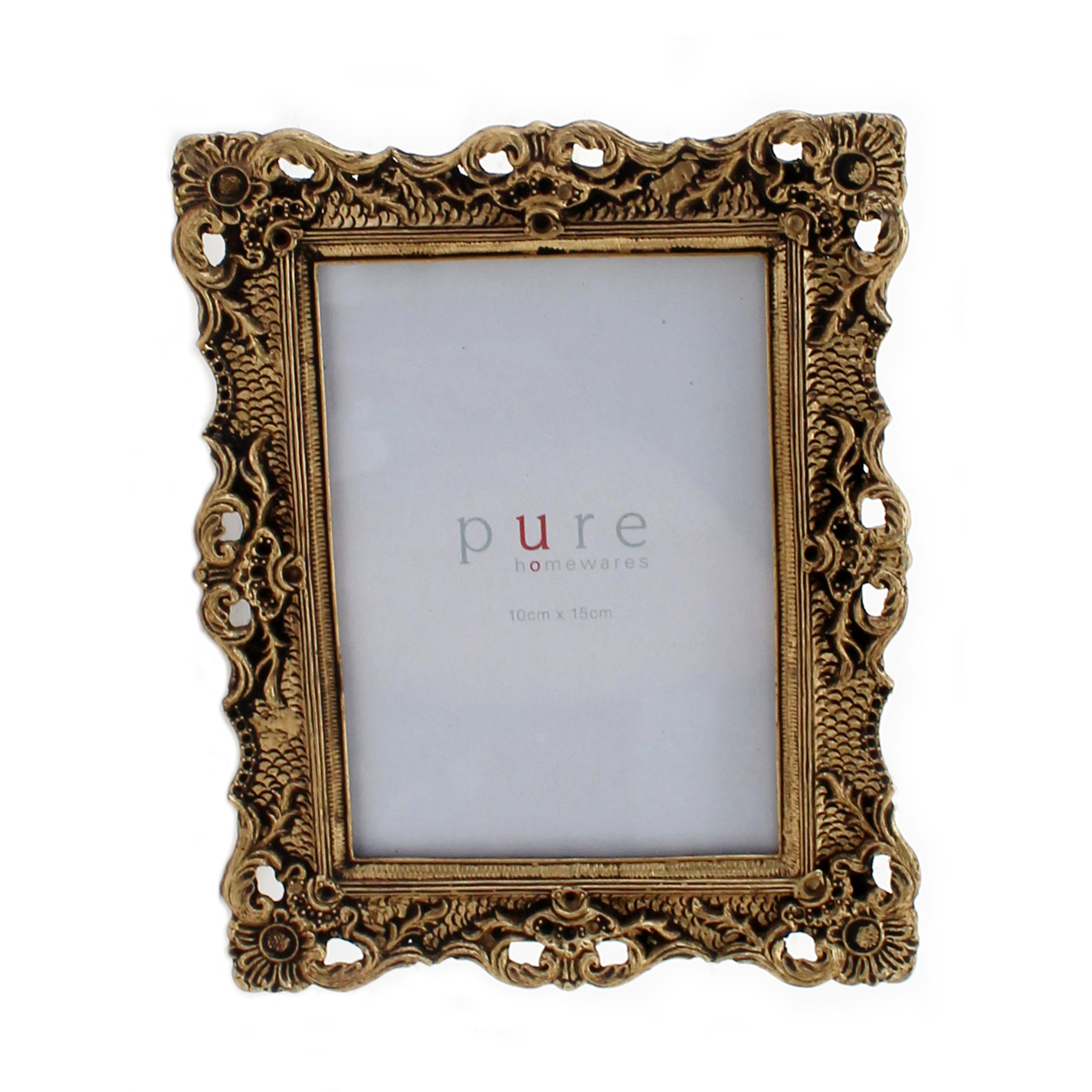 Ellery Gold Pewter Frame Crest Design-Decor Items-Pure Homewares-The Bay Room