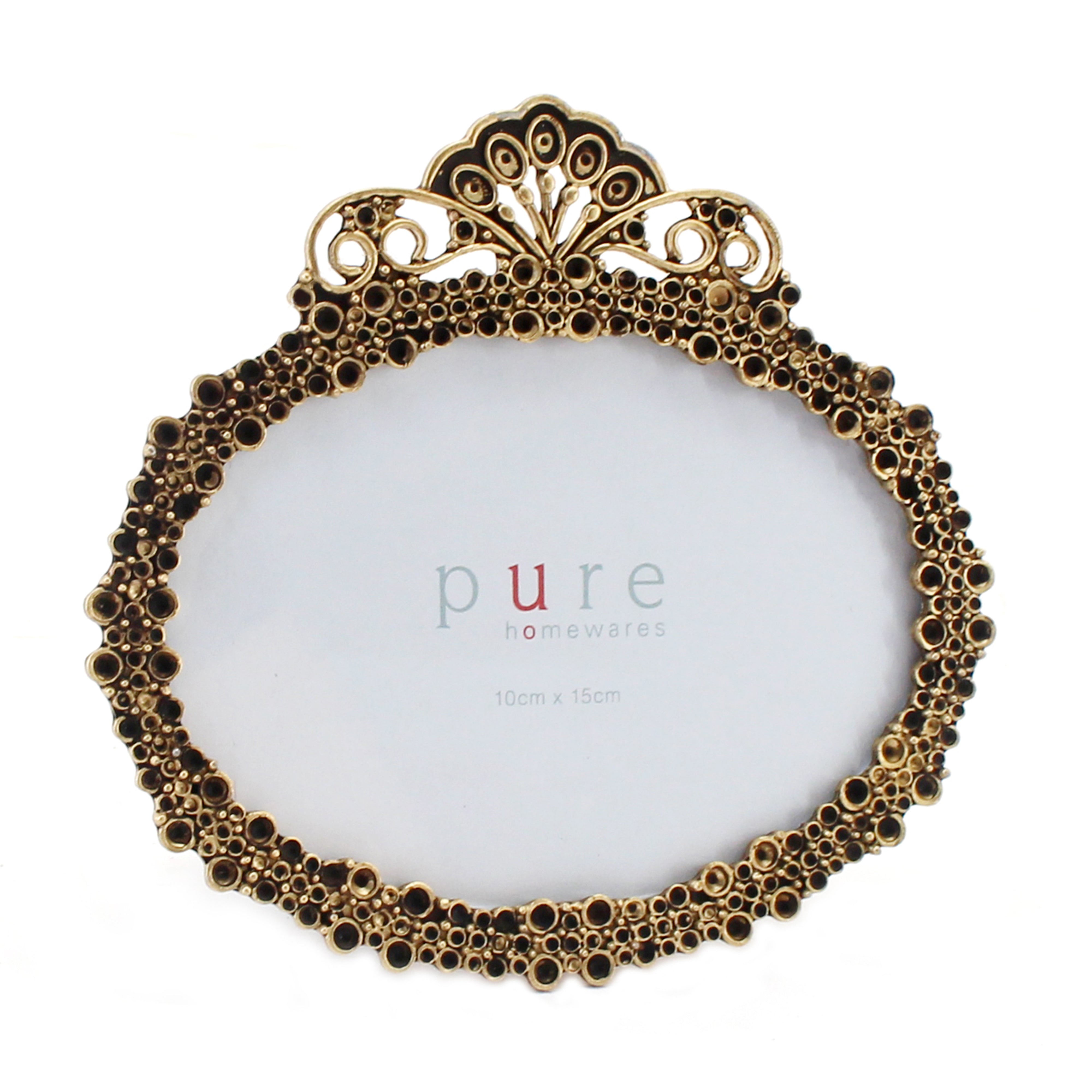 Ellery Gold Pewter Frame Oval Landscape-Decor Items-Pure Homewares-The Bay Room