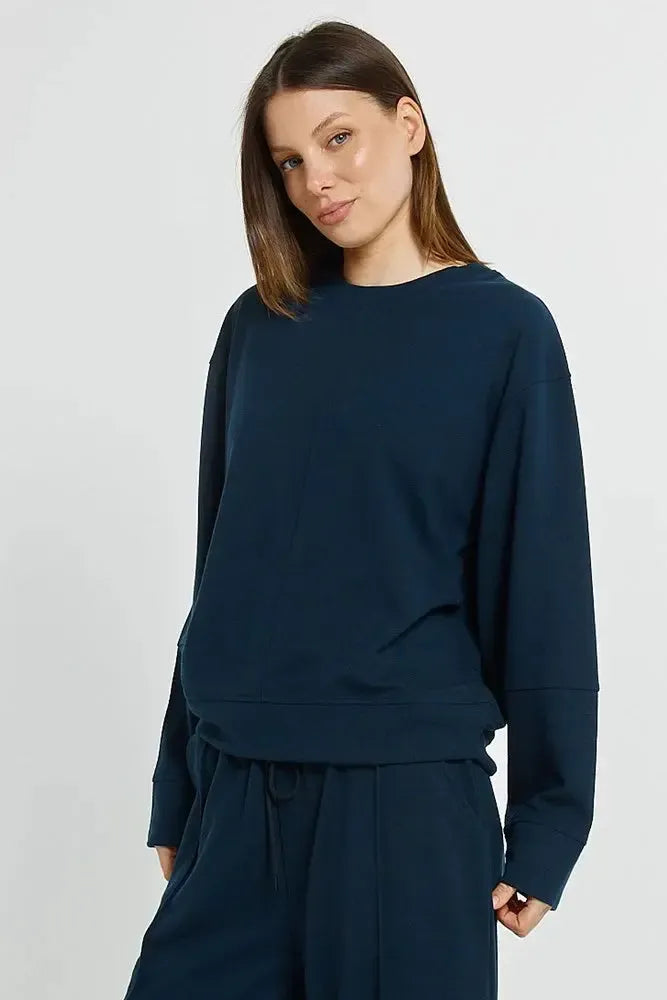 Elona Top - Navy-Tops-Betty Basics-The Bay Room
