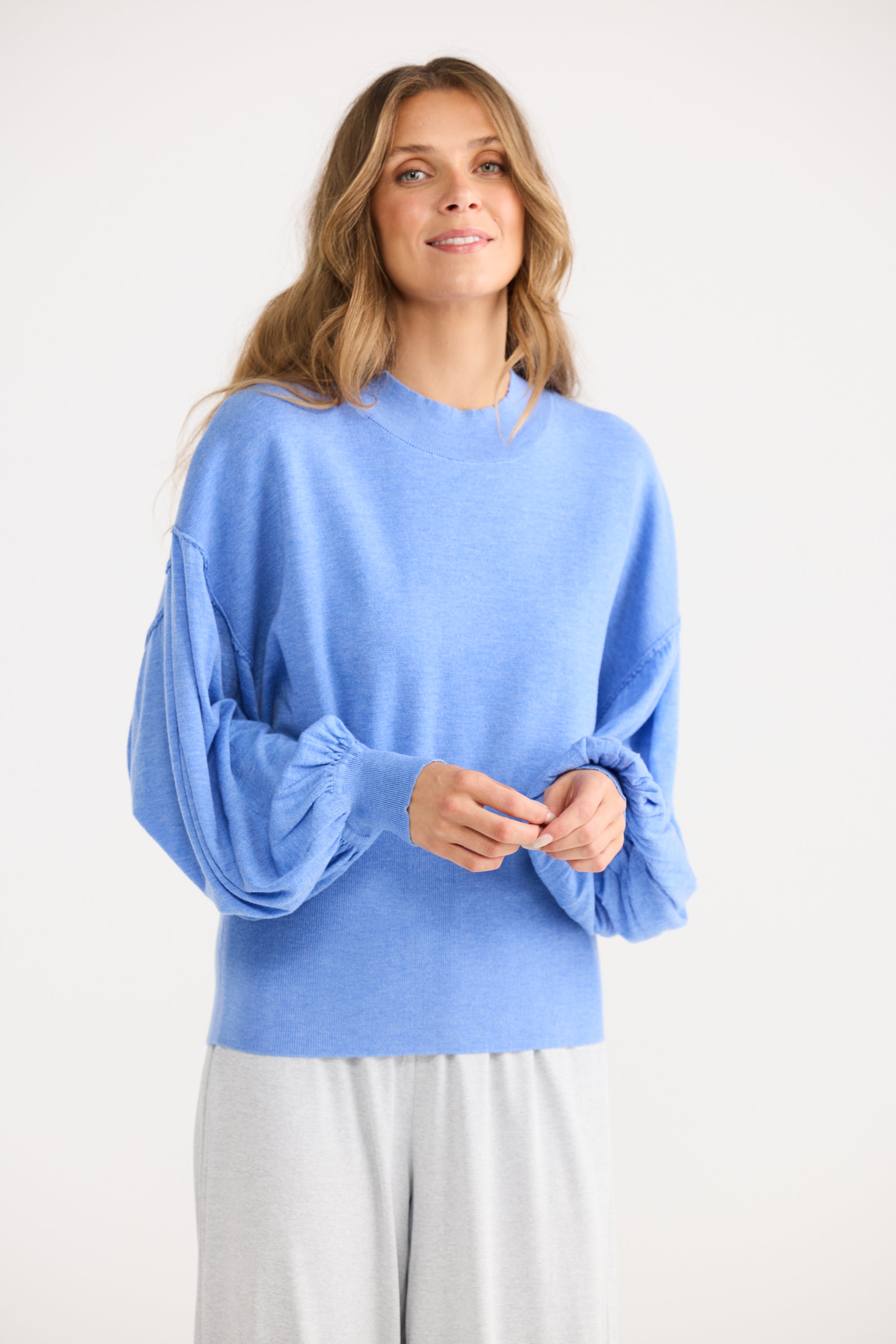 Ember Knit - Powder Blue-Knitwear & Jumpers-Home Love-The Bay Room