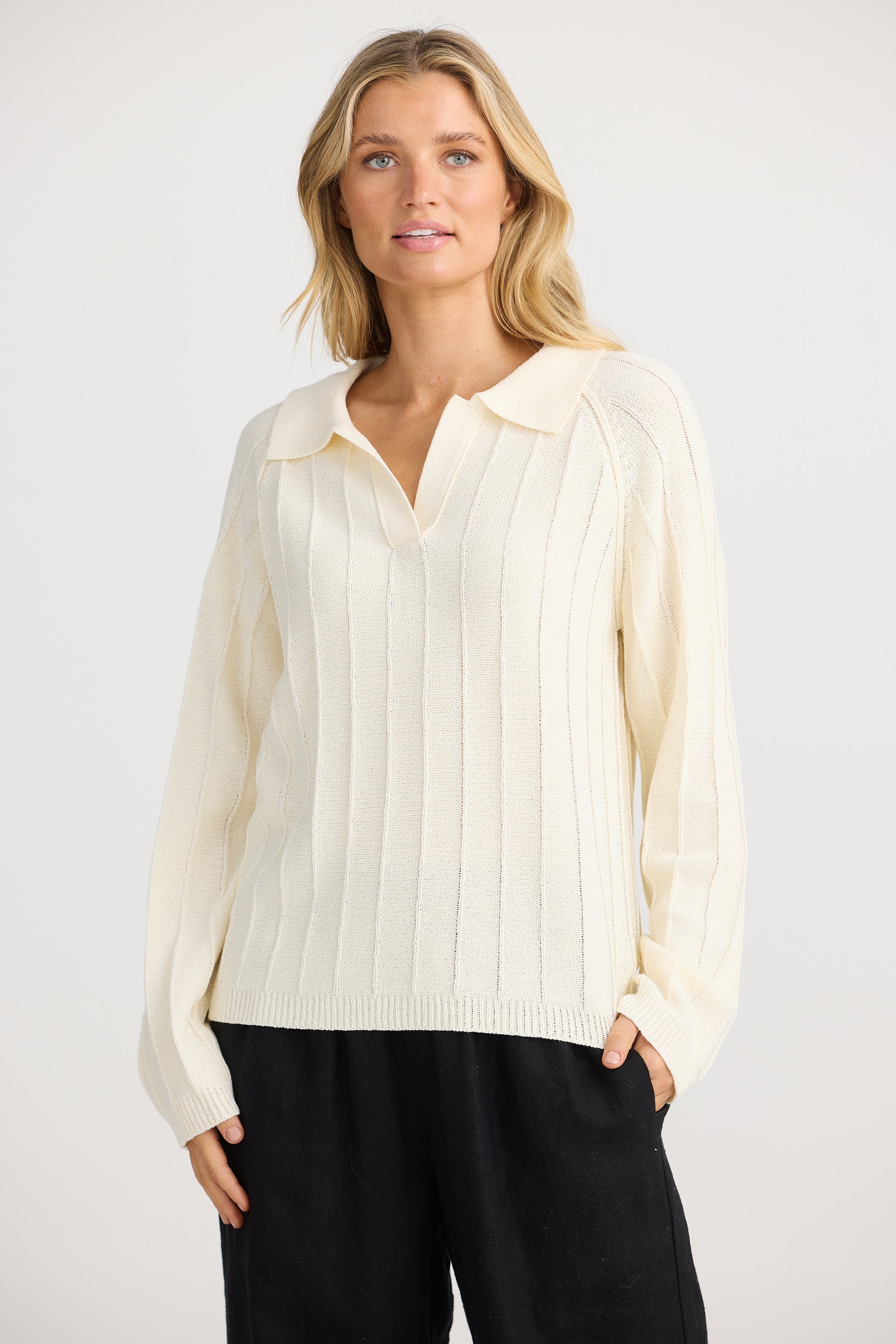 Emmi Knit - Off White-Knitwear & Jumpers-The Shanty Corporation-The Bay Room