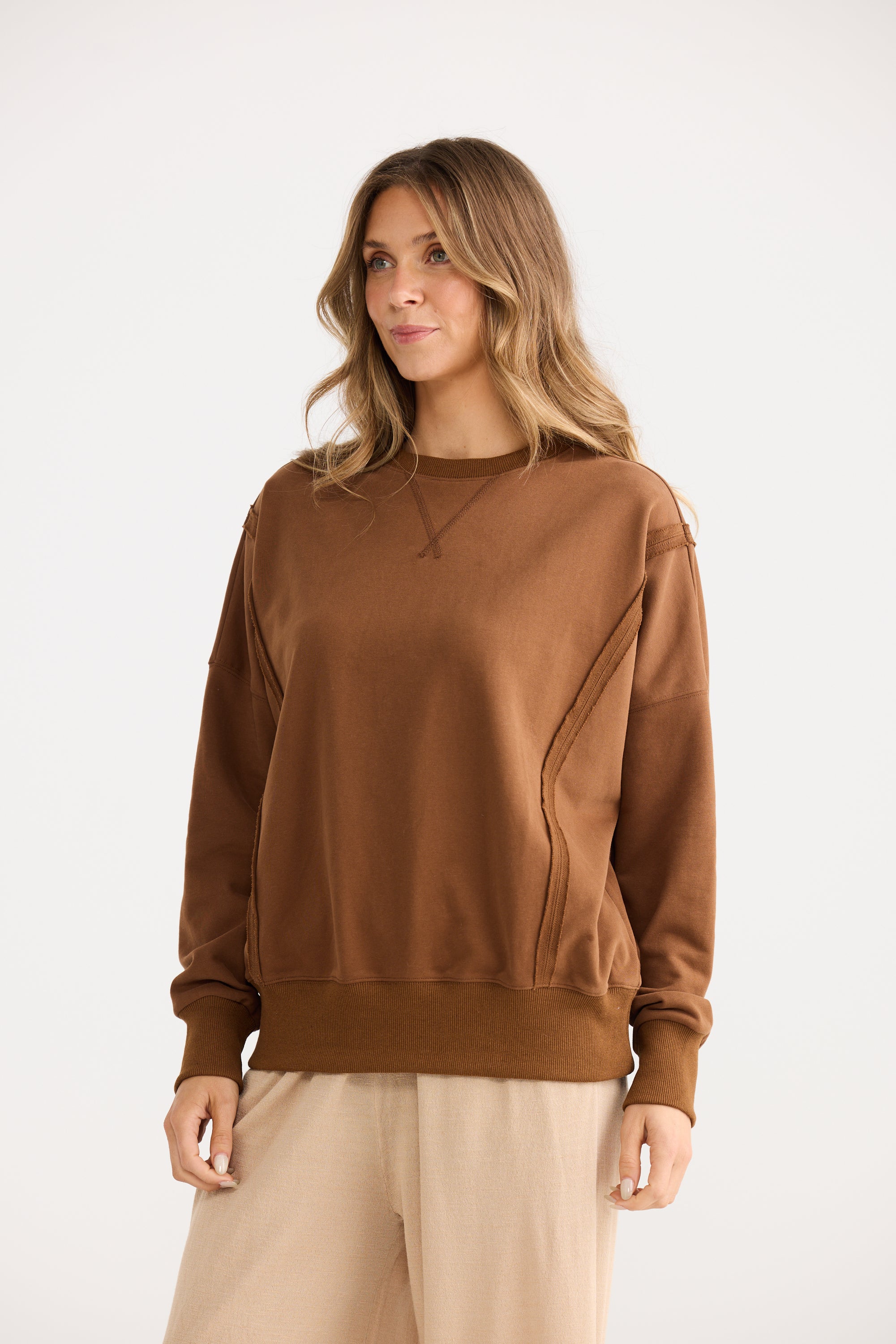 Energy Sweater - Chocolate-Knitwear & Jumpers-Home Love-The Bay Room