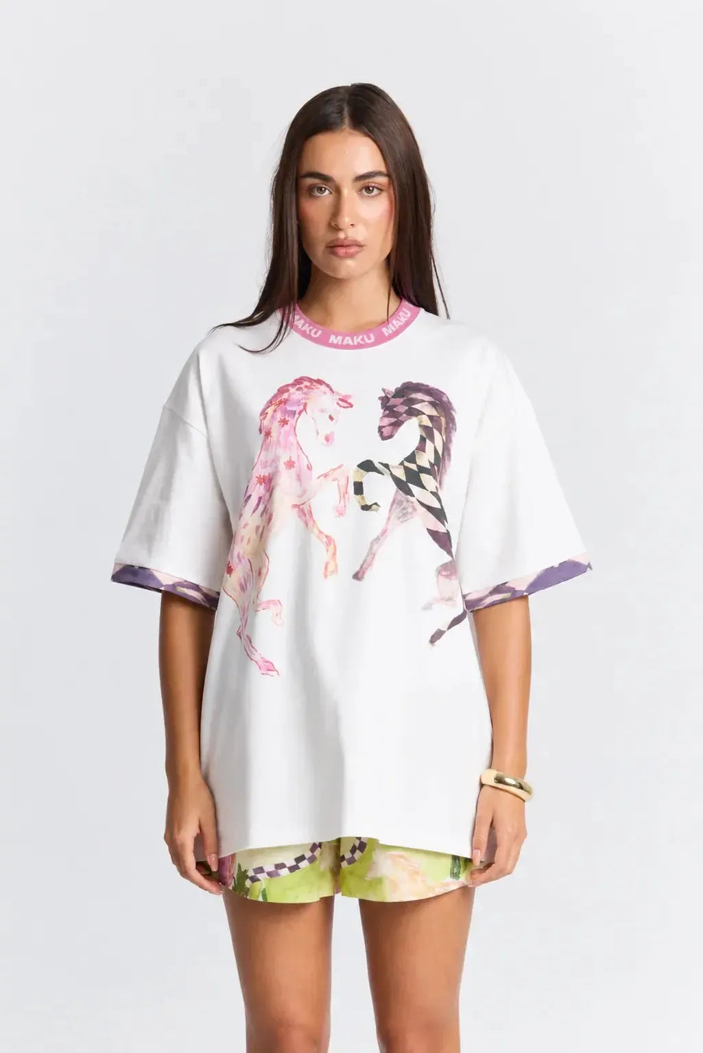 Equestrian Oversize Tee-Tops-Maku Studios-The Bay Room