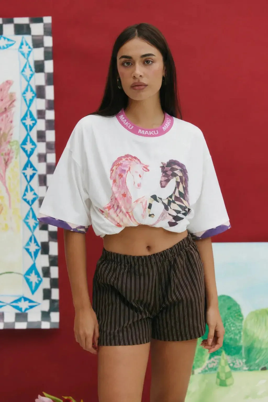 Equestrian Oversize Tee-Tops-Maku Studios-The Bay Room