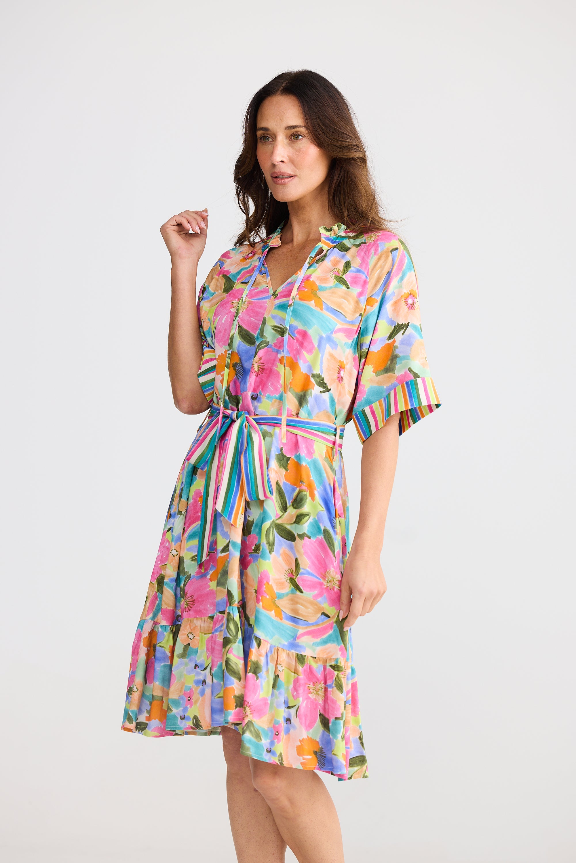 Esmee Dress - Electric Bloom-Dresses-Brave & True-The Bay Room