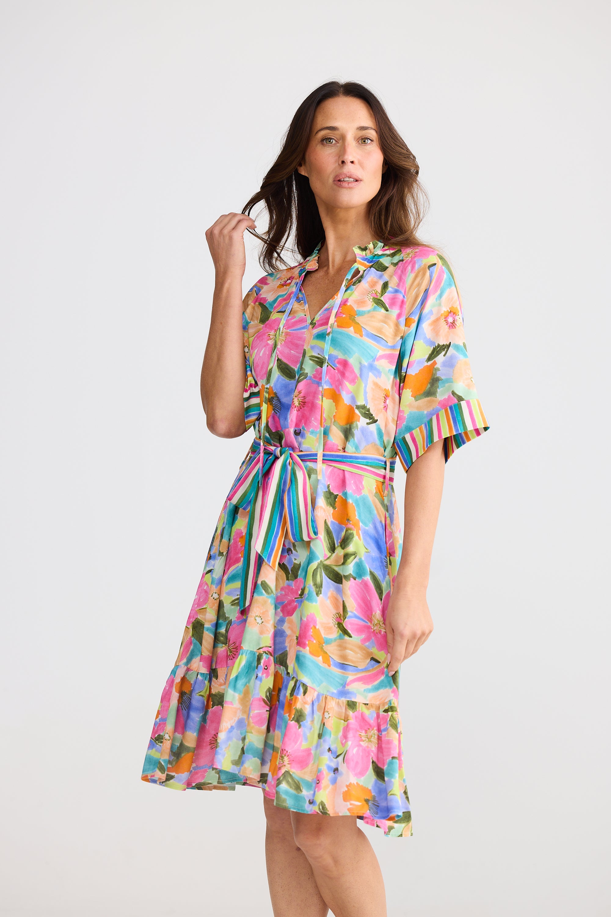 Esmee Dress - Electric Bloom-Dresses-Brave & True-The Bay Room
