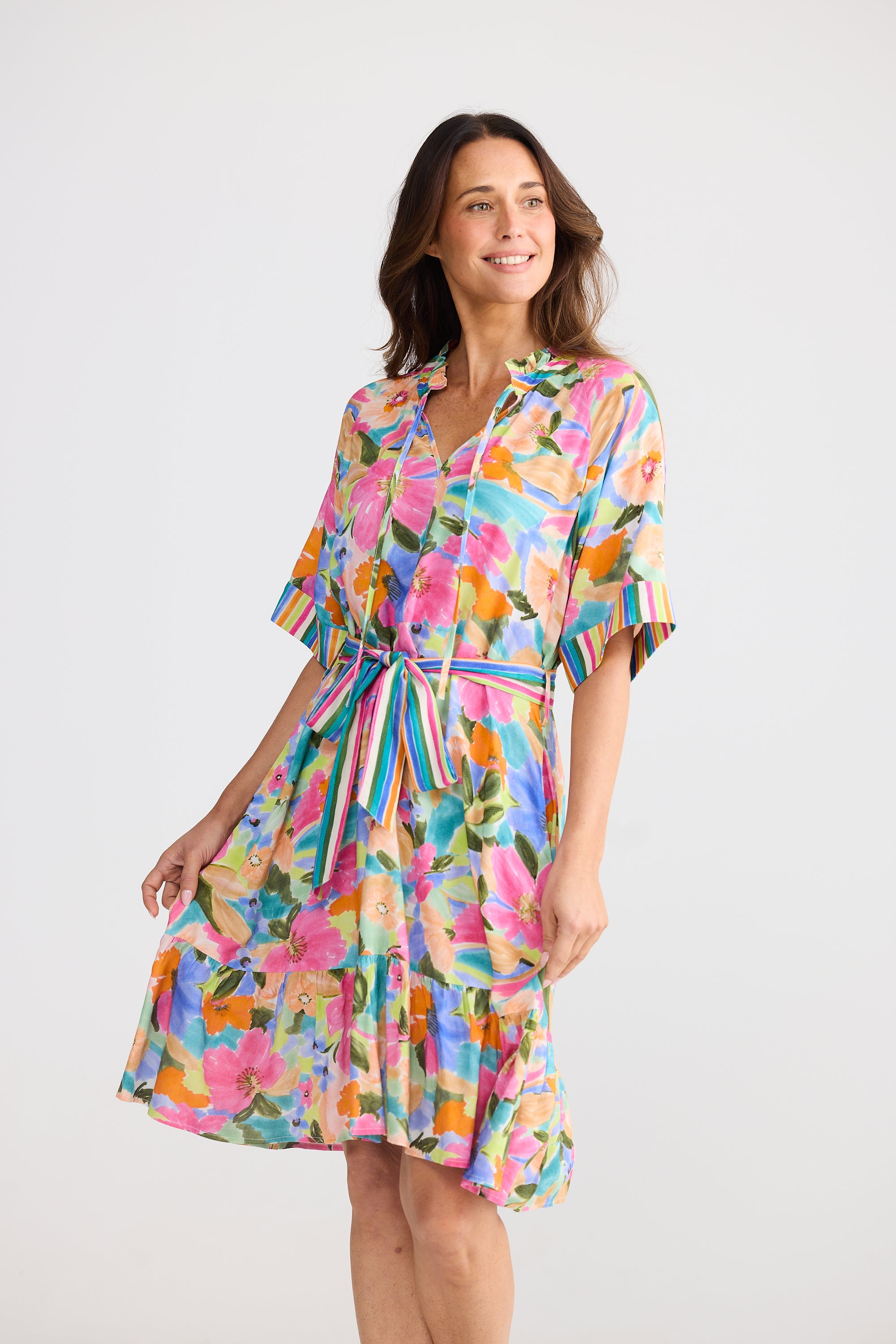 Esmee Dress - Electric Bloom-Dresses-Brave & True-The Bay Room