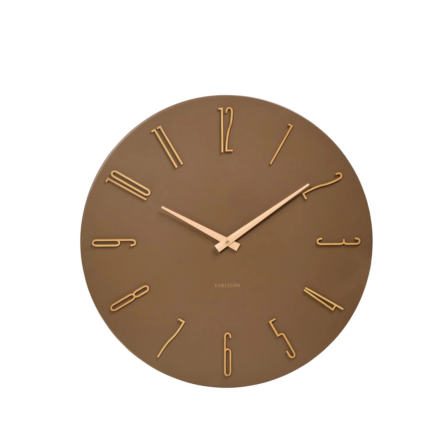 Esmerado Wall Clock 60x60x3cm Brown-Wall Decor-Karlsson-The Bay Room