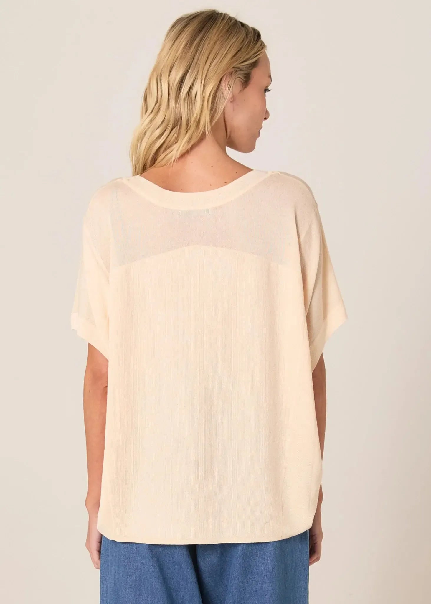 Esther Knit Top - Natural-Tops-Fate + Becker-The Bay Room