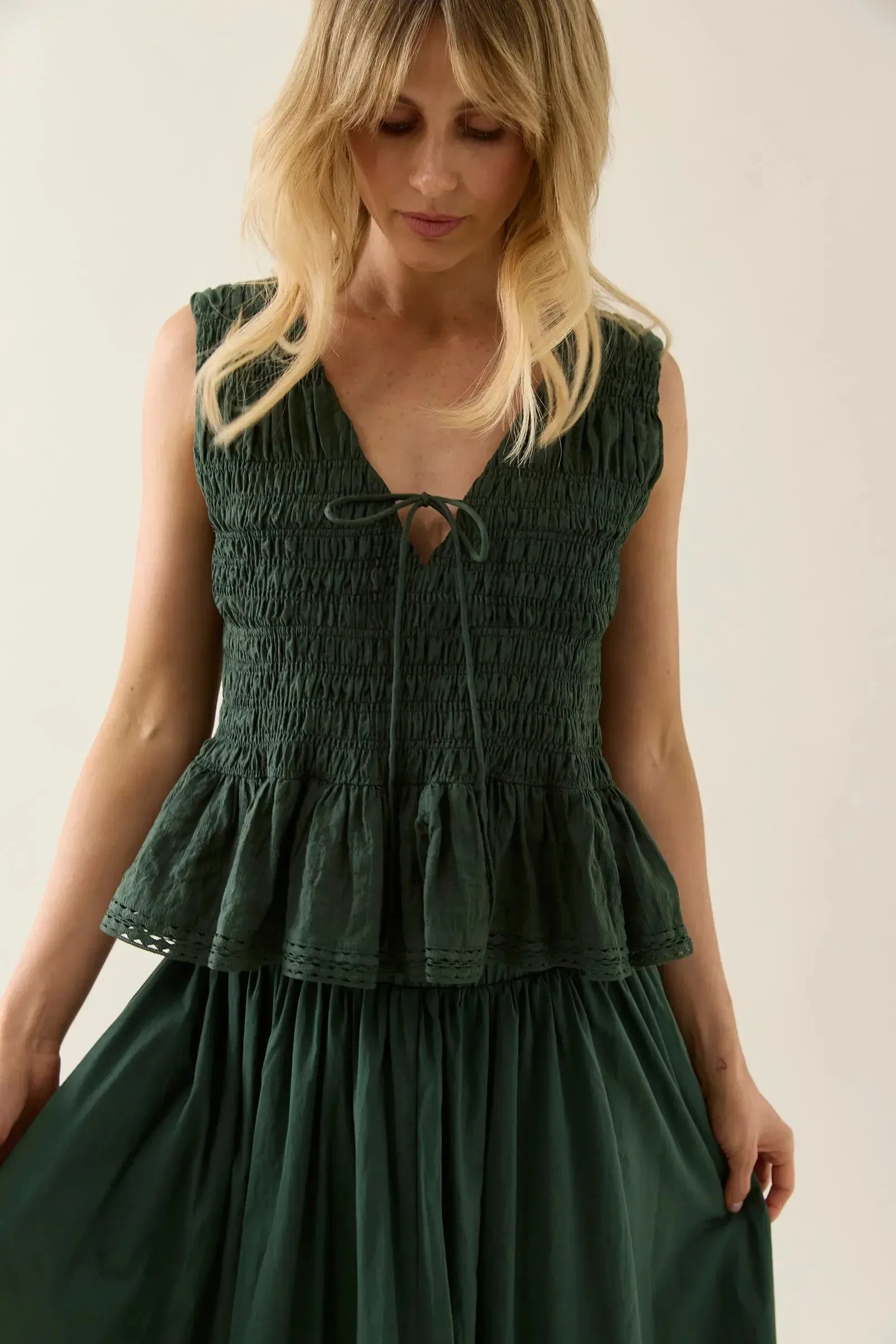 Esther Shirred Tank - Myrtle-Isle Of Mine-The Bay Room