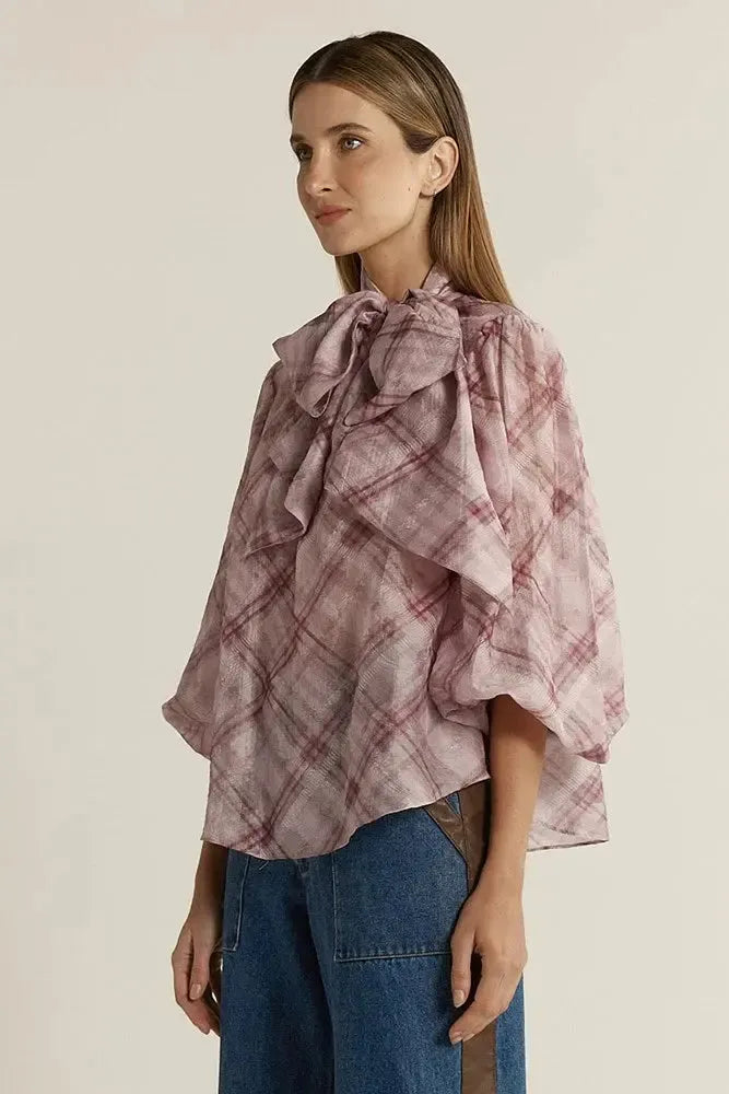 Eve Pussybow Blouse - Orchid-Fate + Becker-The Bay Room