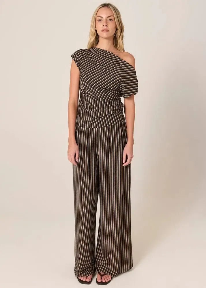 Everlyn Metallic Jersey Top-Tops-Fate + Becker-The Bay Room