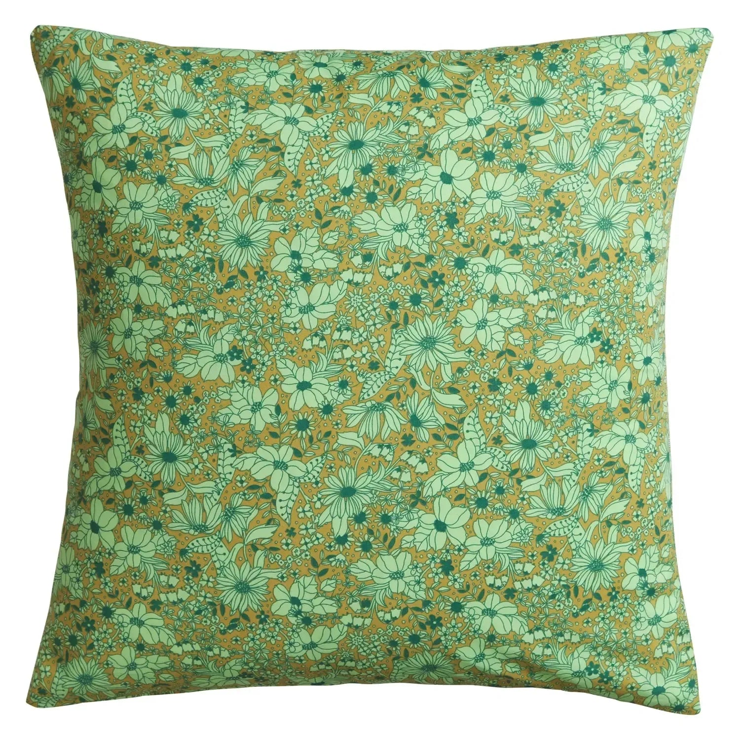 Evette Cotton Euro Pillowcase Set - Olive-Soft Furnishings-Sage & Clare-The Bay Room