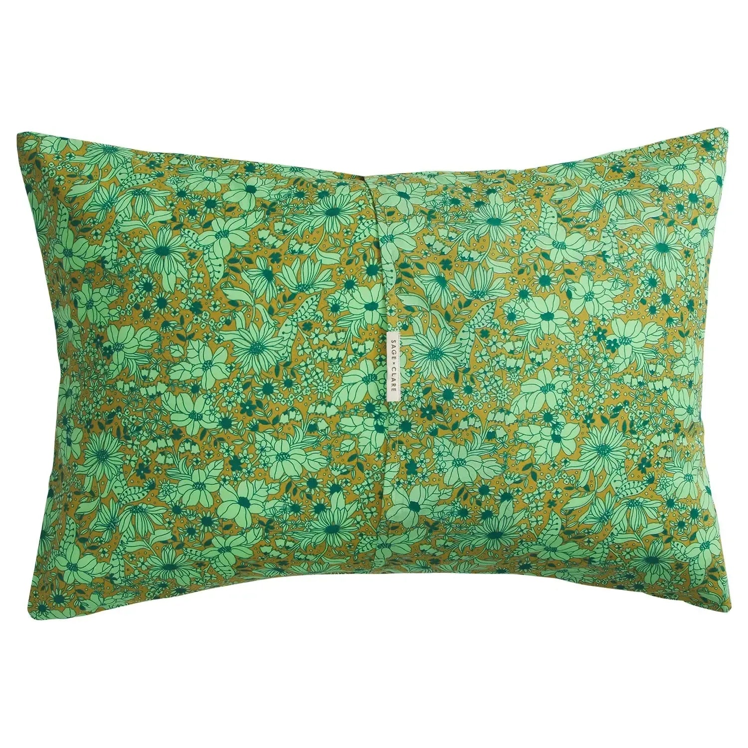 Evette Cotton Pillowcase Set - Olive-Soft Furnishings-Sage & Clare-The Bay Room