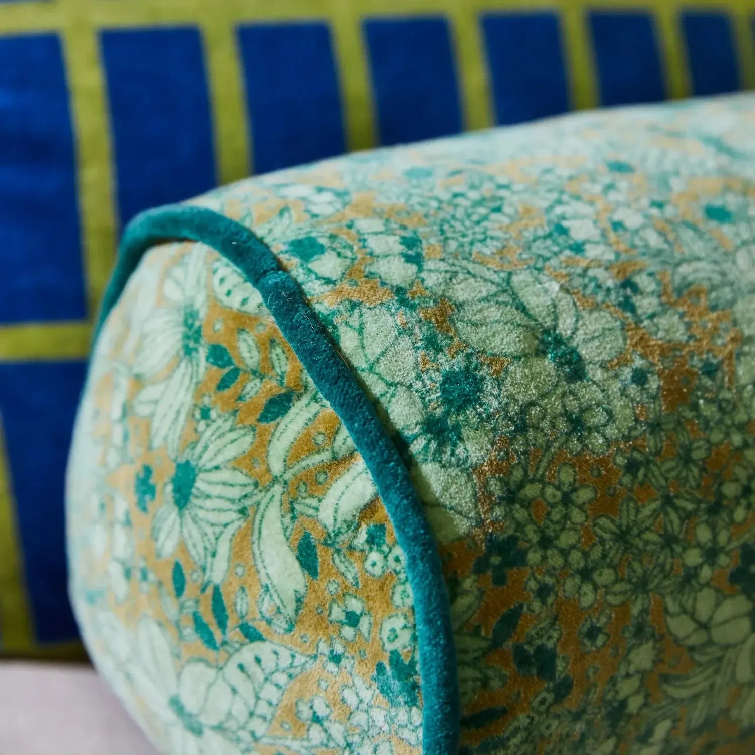 Evette Velvet Bolster-Soft Furnishings-Sage & Clare-The Bay Room