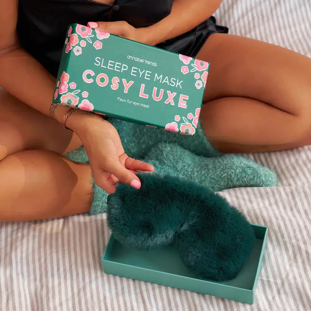Eye Mask Cosy Luxe - Emerald-Sleepwear & Robes-Annabel Trends-The Bay Room