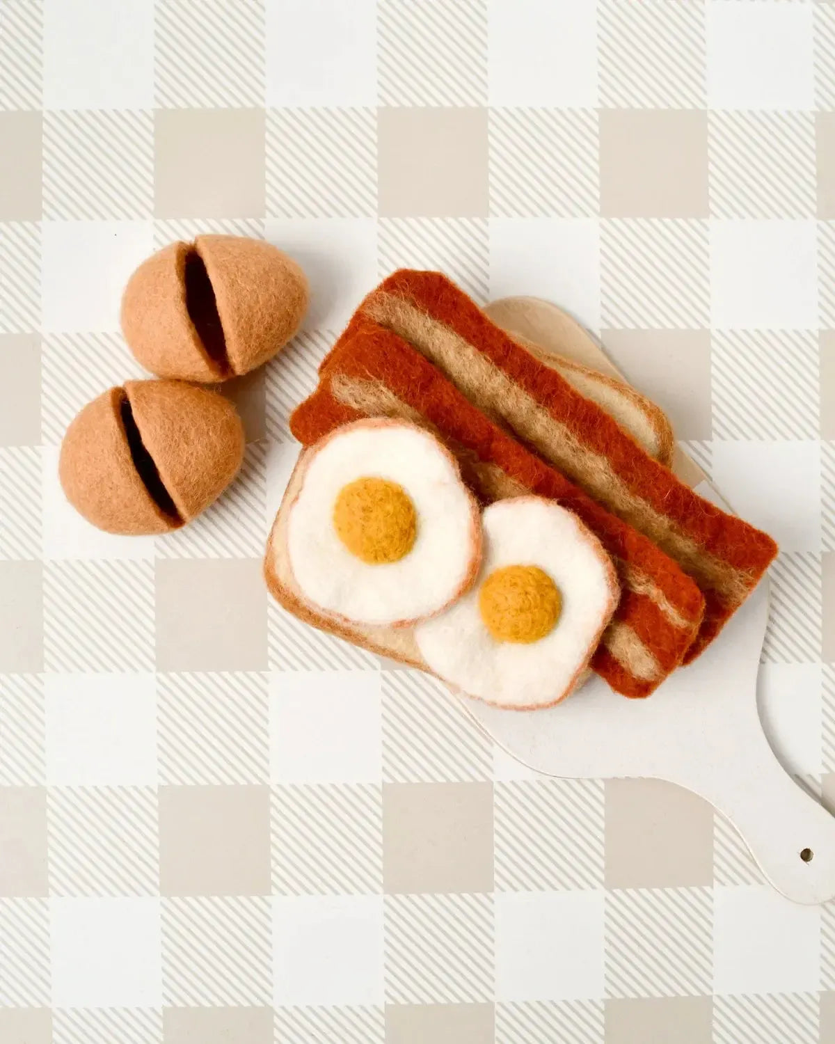 Felt Bacon and Eggs Breakfast Set-Toys-Tara Treasures-The Bay Room