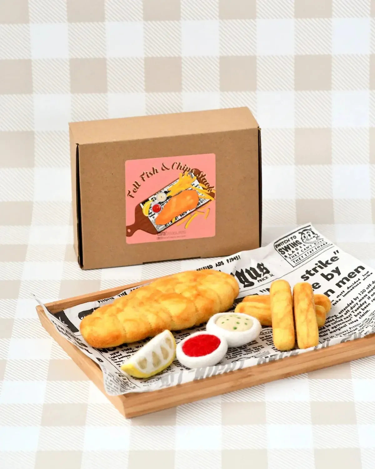 Felt Fish and Chips Stack-Toys-Tara Treasures-The Bay Room