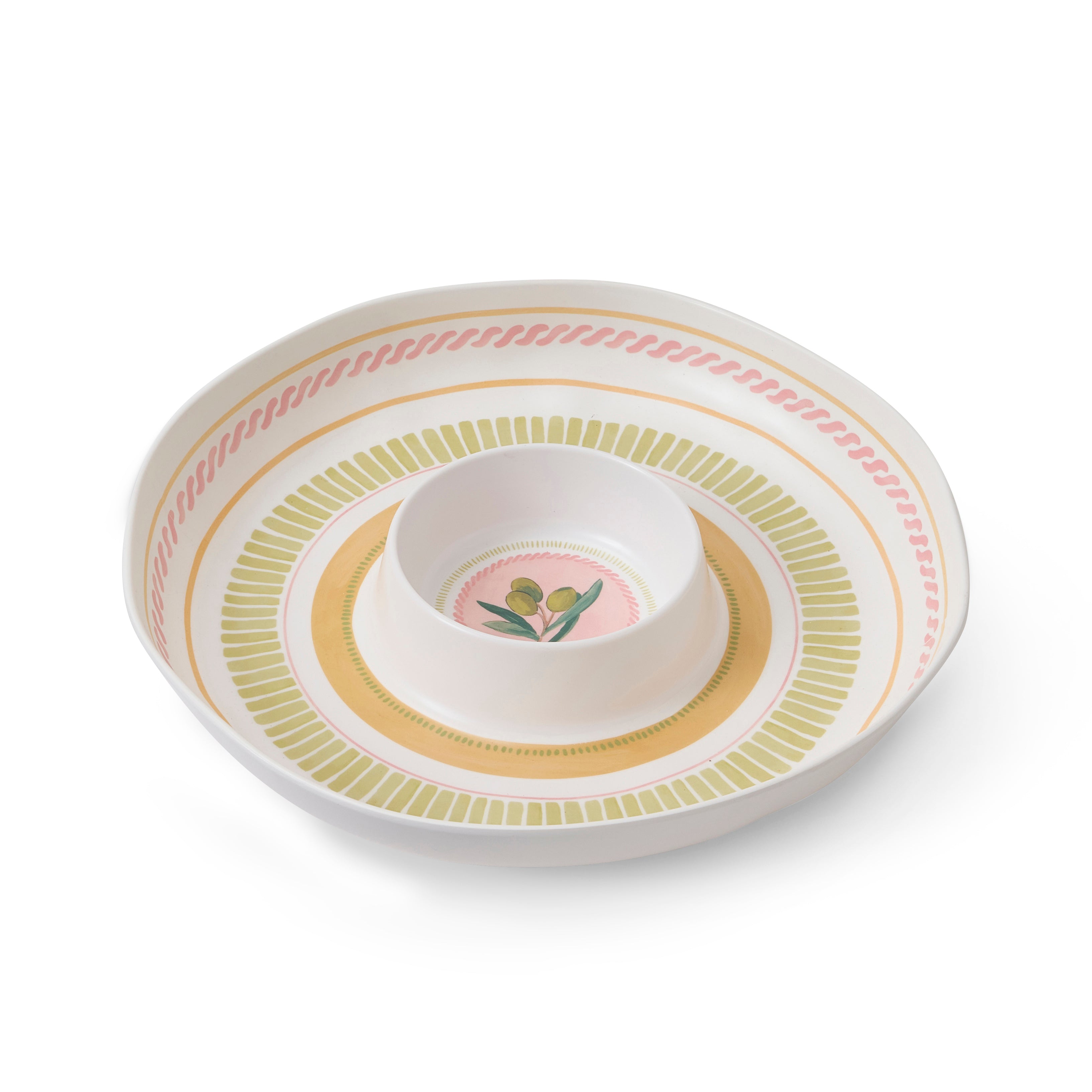 Fiesta Melamine Chip & Dip Platter 33x32x5cm-Dining & Entertaining-Madras Link-The Bay Room