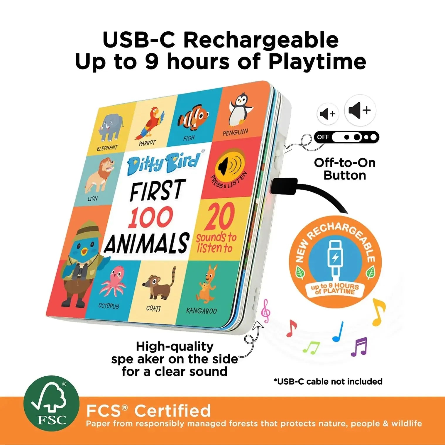 First 100 Animals-Nursery & Nurture-Ditty Bird-The Bay Room