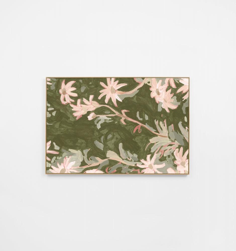 Flannel Flowers Green 2 Canvas 70x105cm-Wall Decor-Warranbrooke-The Bay Room