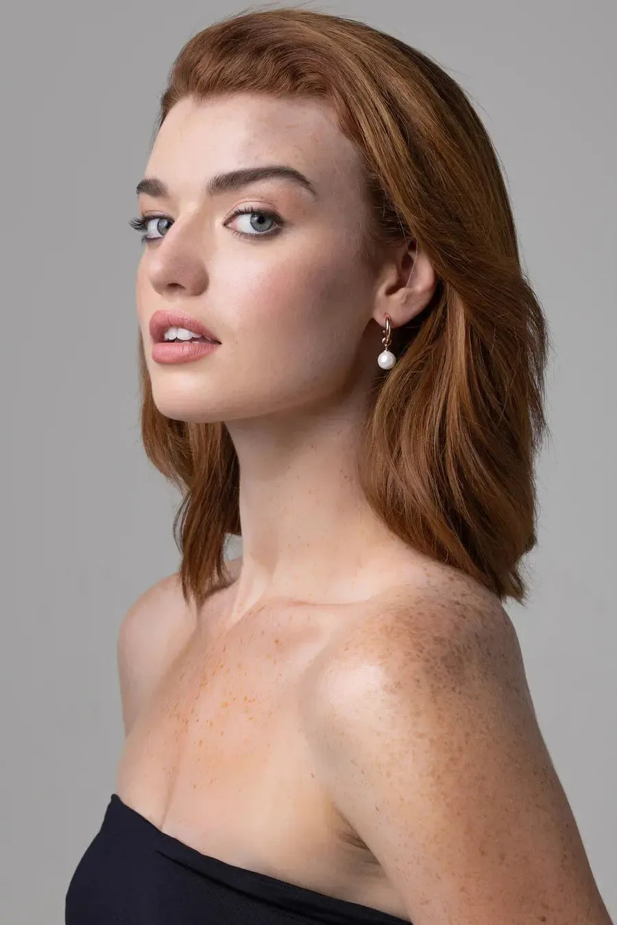 Fleur Rose Gold Pearl Earring-Jewellery-Liberte-The Bay Room