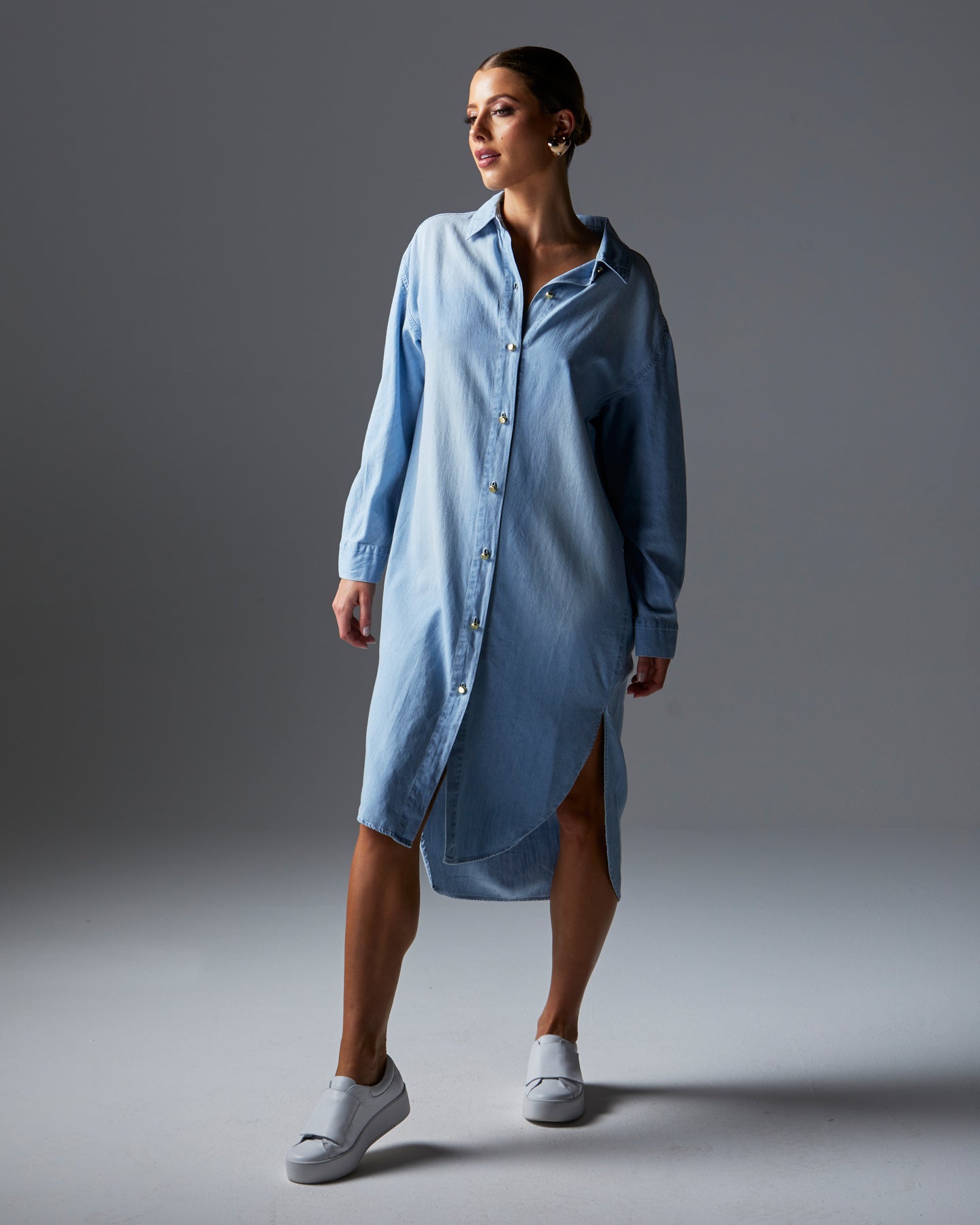 Flight Shirt Dress - Bleach Wash-Dresses-Fate + Becker-The Bay Room