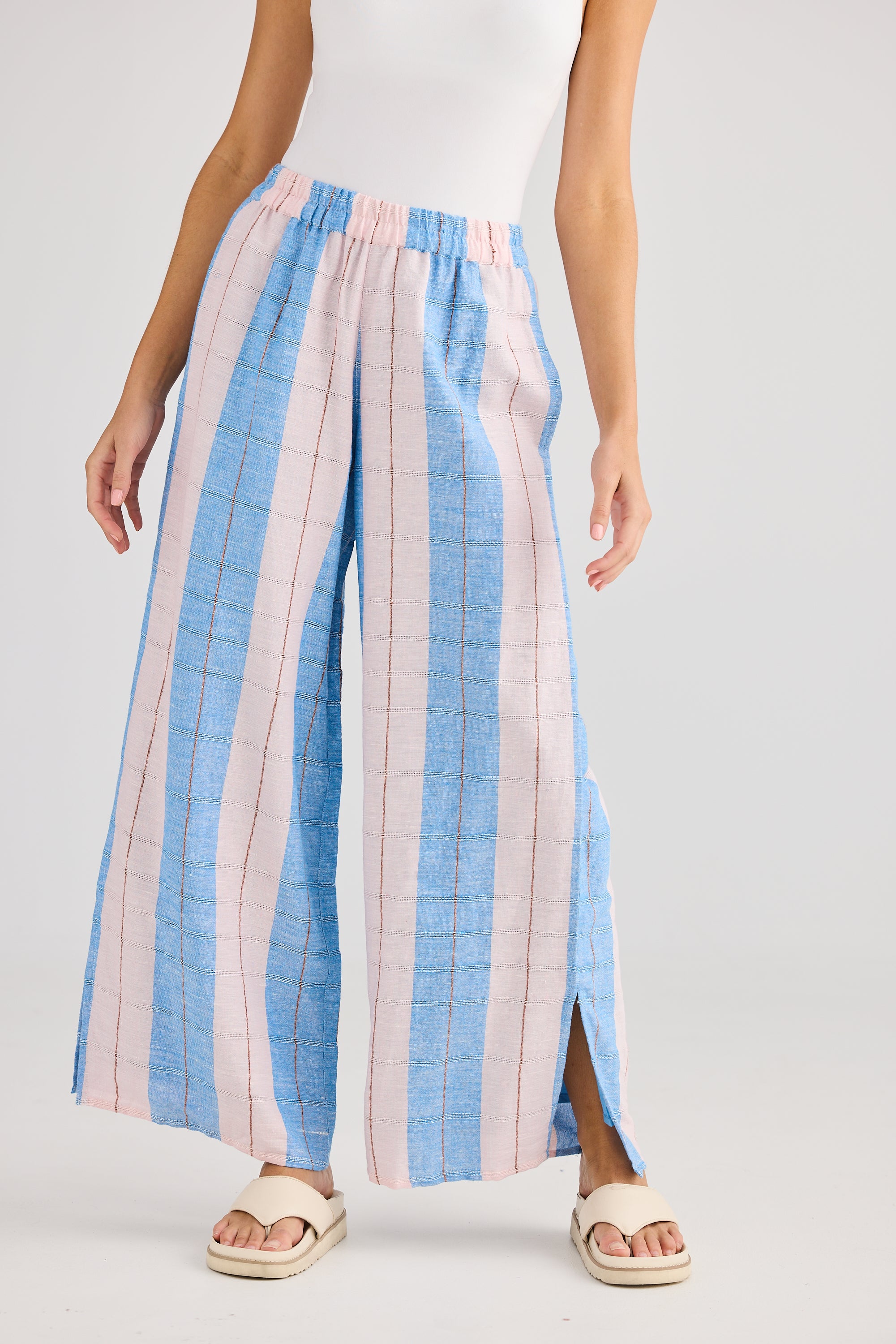 Fly Away Pant - Blue Multi Stripe-Holiday-The Bay Room