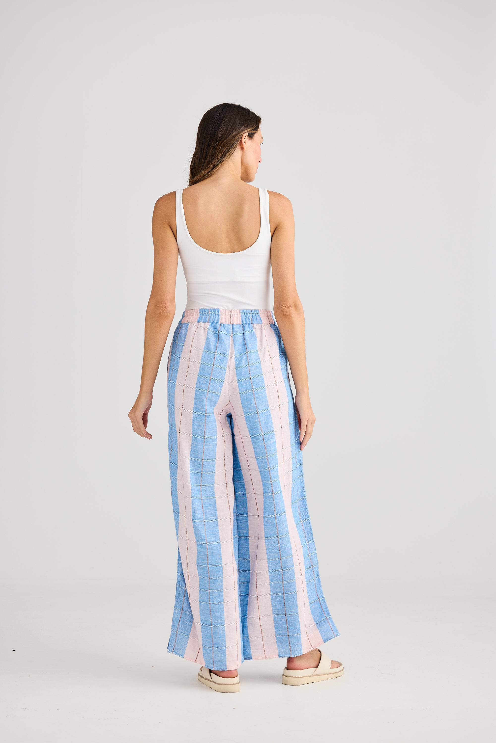 Fly Away Pant - Blue Multi Stripe-Holiday-The Bay Room