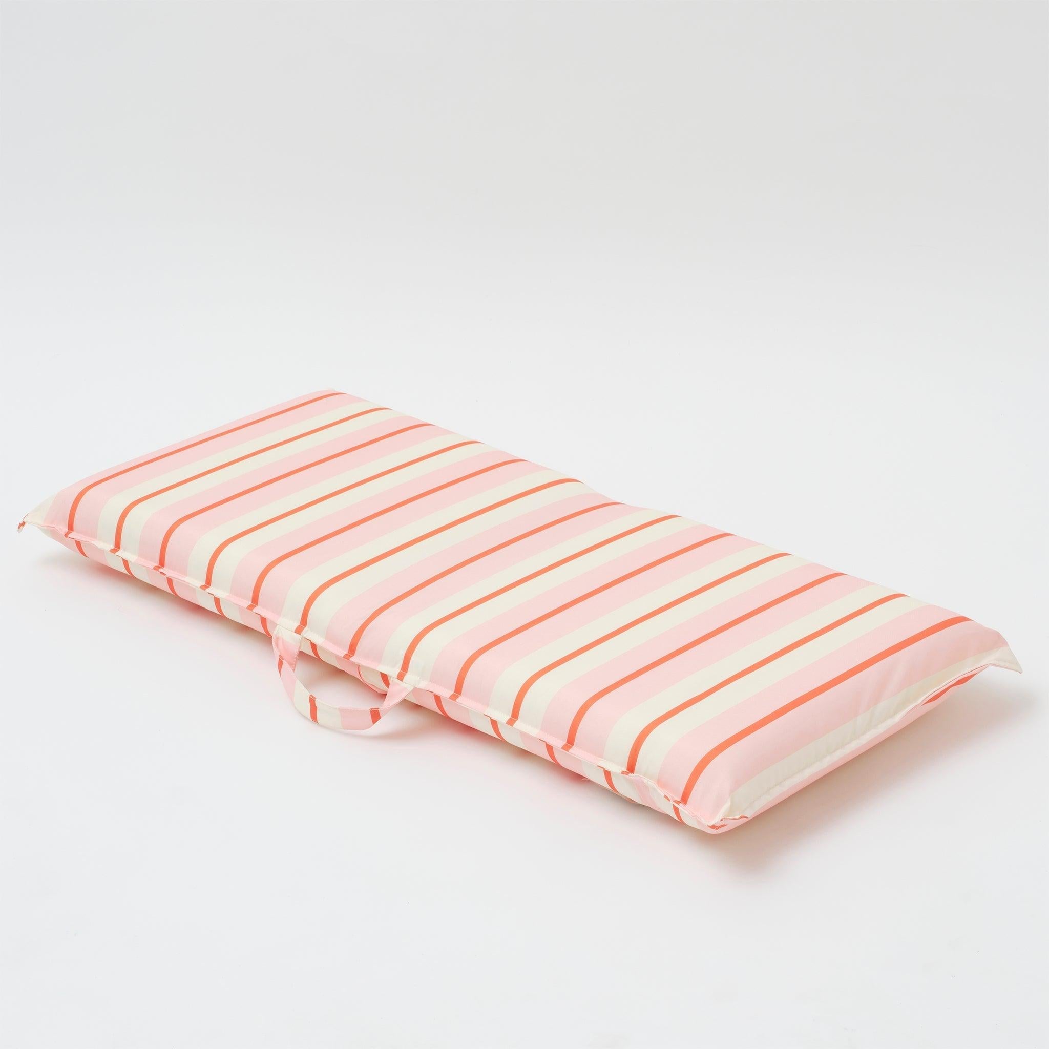 Folding Seat Summer Stripe Strawberry Sorbet-Travel & Outdoors-Sunny Life-The Bay Room