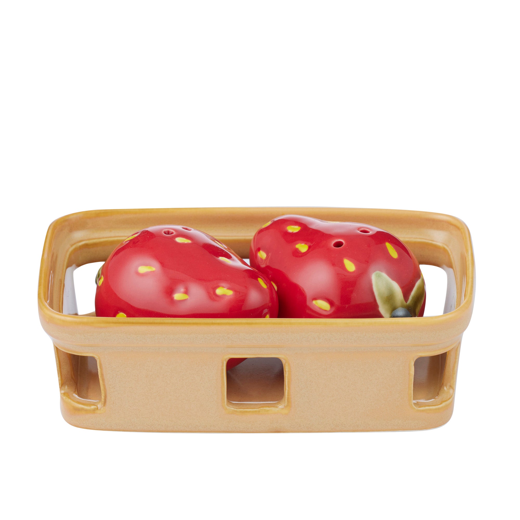 Fraise 3pc Ceramic S&P 11x7x4cm Red/Natural-Dining & Entertaining-Coast To Coast Home-The Bay Room