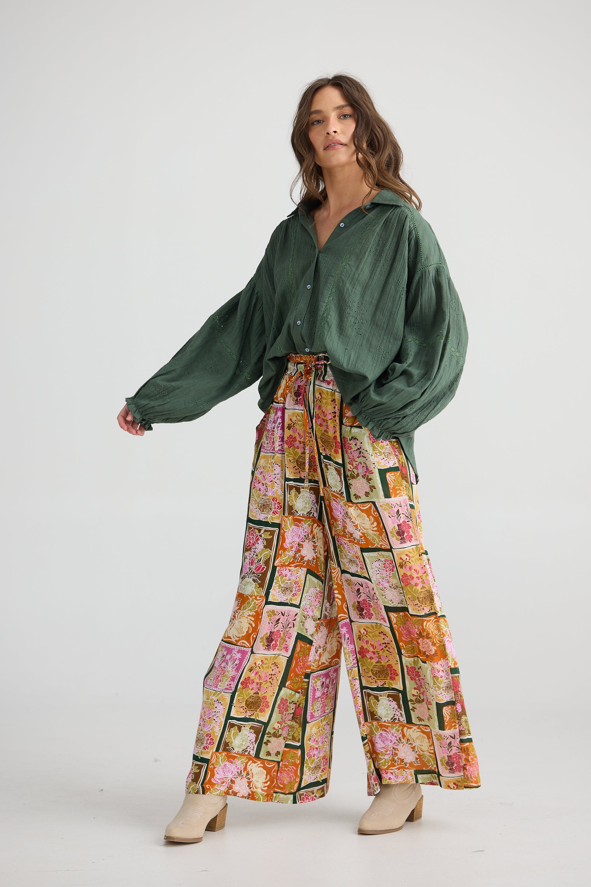 Freedom Pant - Postcard Petals-Pants-Talisman-The Bay Room