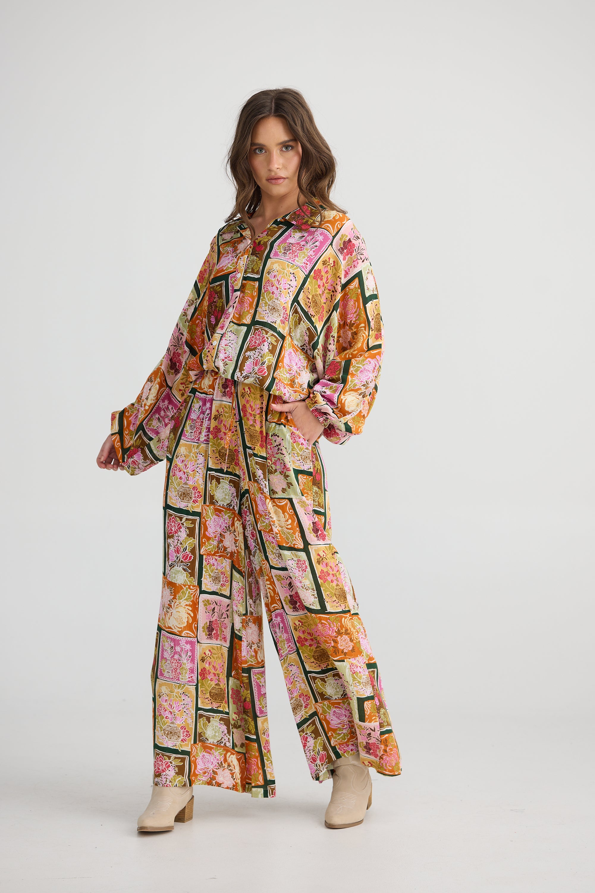 Freedom Pant - Postcard Petals-Pants-Talisman-The Bay Room