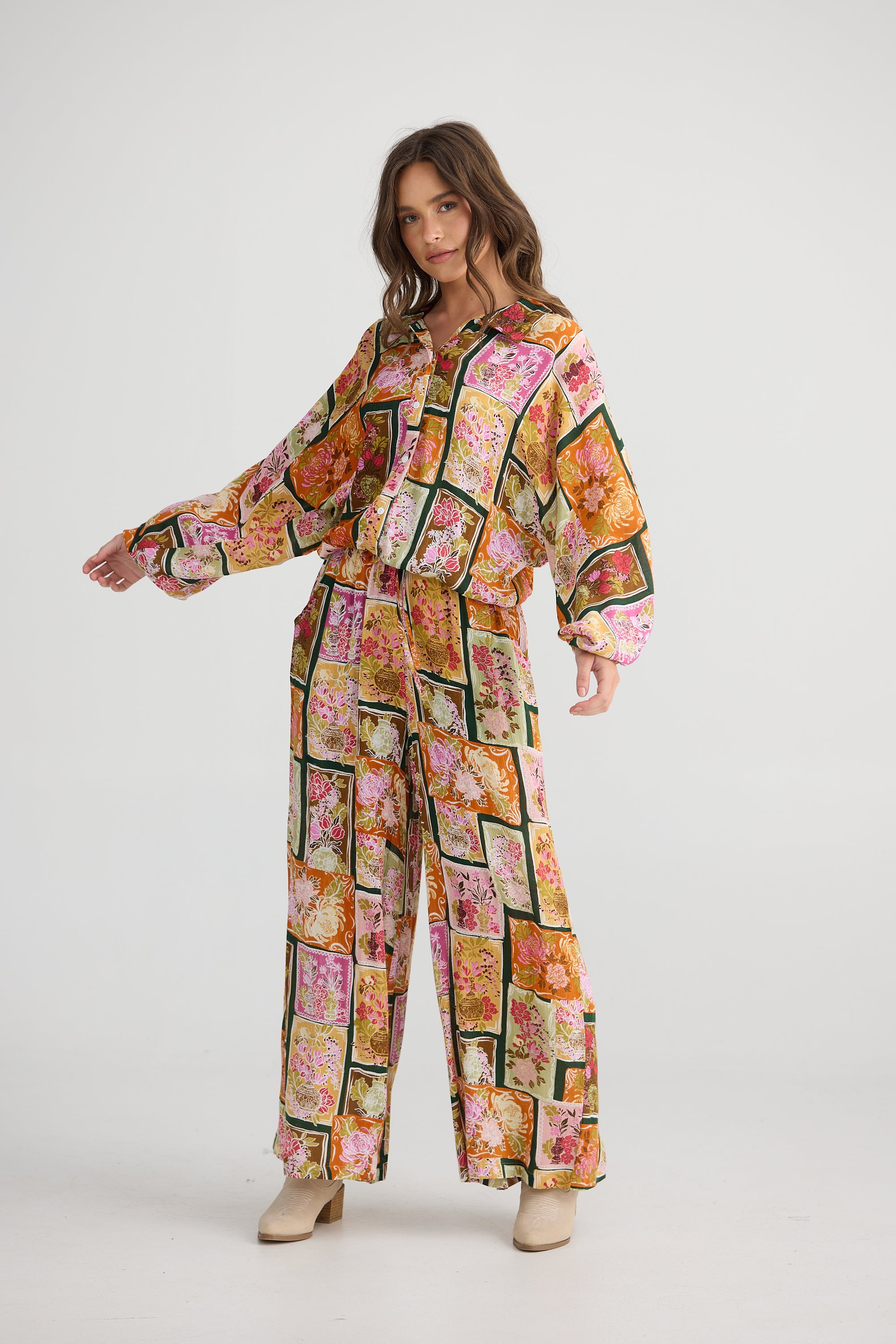 Freedom Pant - Postcard Petals-Pants-Talisman-The Bay Room
