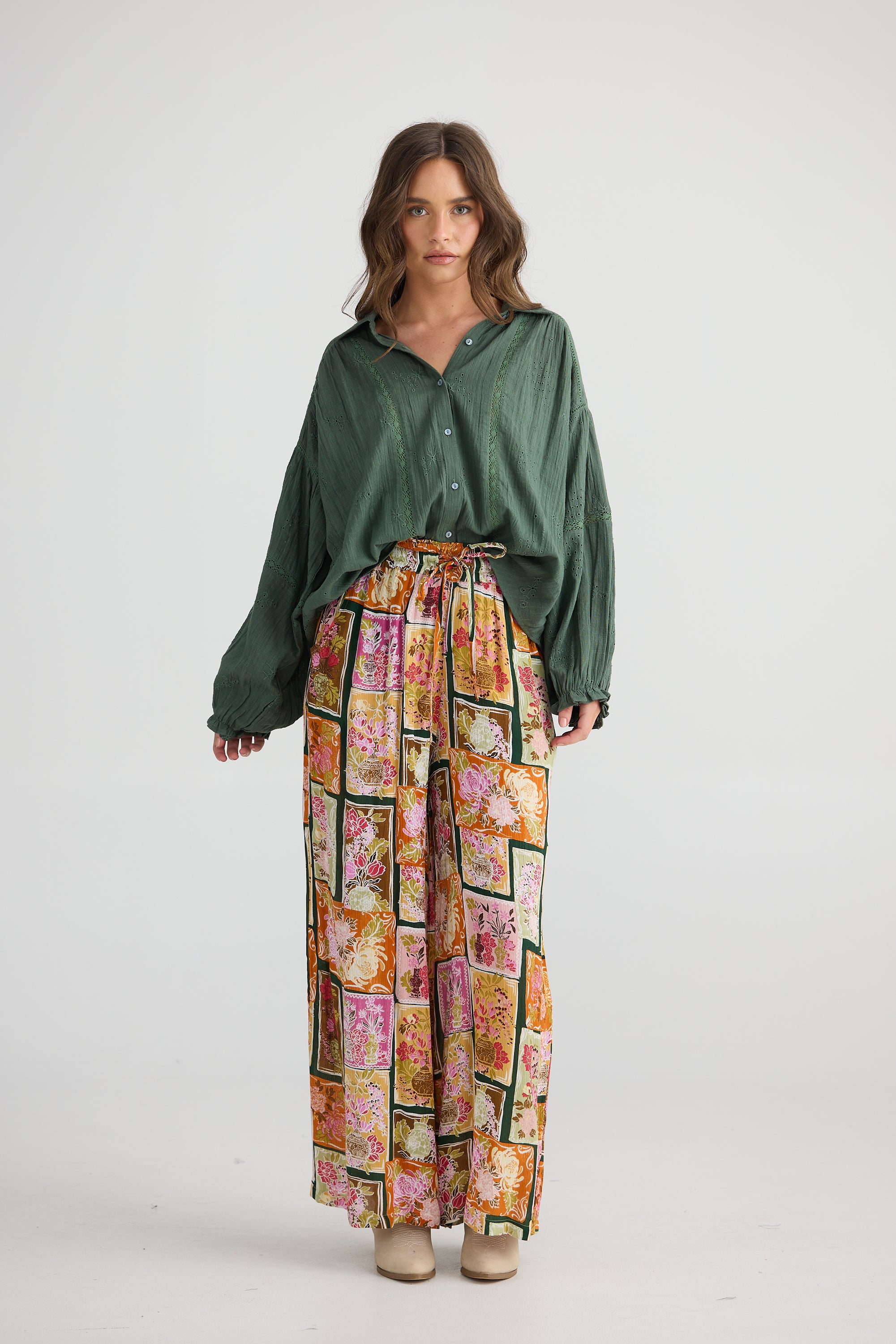 Freedom Pant - Postcard Petals-Pants-Talisman-The Bay Room